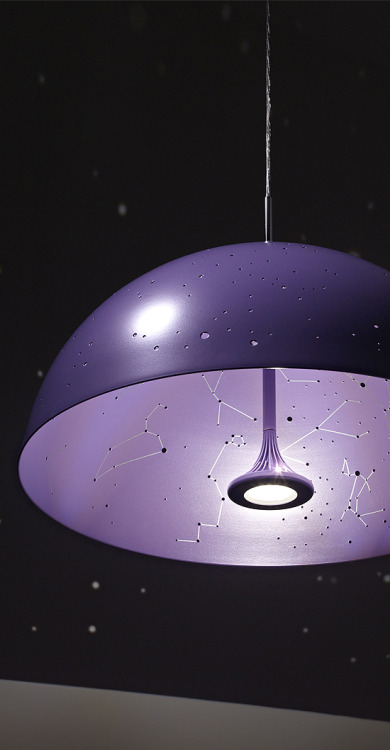 wickedclothes: Starry Night Ceiling Lamp The inside of this lamp features intricate and exact artist