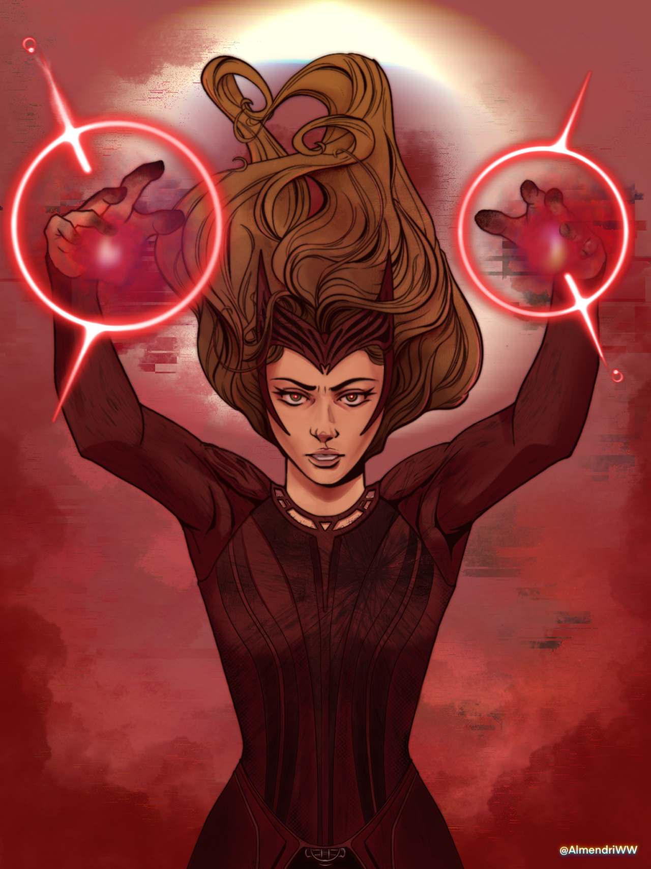 Marvel Fan Art Magic — A wild Scarlet Witch appeared in the sky!