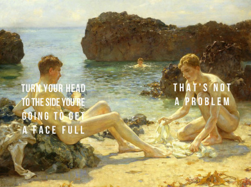 A Face Full of sunThe Sun Bathers (no date) Henry Scott Tuke + Alexis Michelle