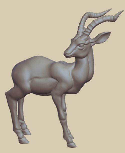 antelope study vs. 3d model :3