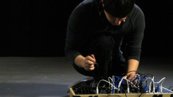 ryan-campos:  on stage for the first time with my new eurorack system at last nights private show.