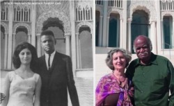 black-men-white-women:  black-men-white-women.tumblr.comIn 1965 Jack and Farzaneh Guillebeaux fell in love in Asheville, North Carolina where it was illegal to marry intershade. So they decided to drive 500 miles north to Wilmette, Ill. and wed in the
