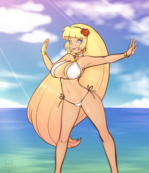 chillguydraws: scdk-sfw:   Beachtime Pacifica Trying to keep myself busy until new PC arrives. Have a beach babe :3   ♥️  