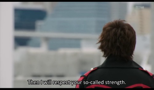 No! What? Why? Since when Kouta knows what to say? He just henshins and beat up stuff…