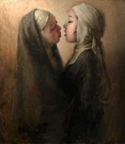 asylum-art:_Nsfw_	    	  		Classic, dramatic oil paintings by Shaun Berke Shaun Berke is an artist living and working in Pasadena, California. In  his classic, dramatic paintings he explores his knowledge of iconography  in a modern way.“I like to think