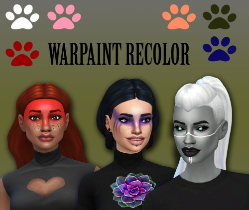 weepingsimmer: Warpaint Recolor I’ve been waiting for somebody to recolor these since I really