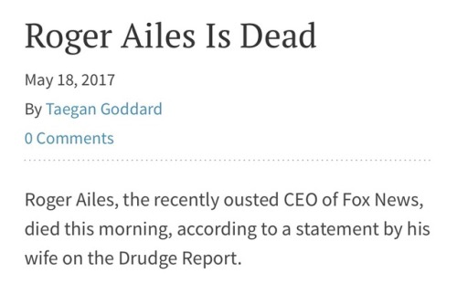 songsaboutswords:HELL YES ROGER AILES BREATHES NO MORE