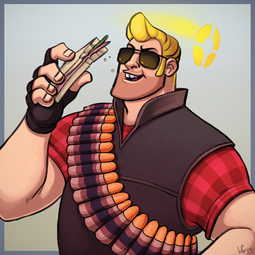 made this for my really good friend on Steam!his Heavy is a Johnny Bravo Heavy :-)