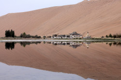 changan-moon:  Temple at Badain Jaran Desert,