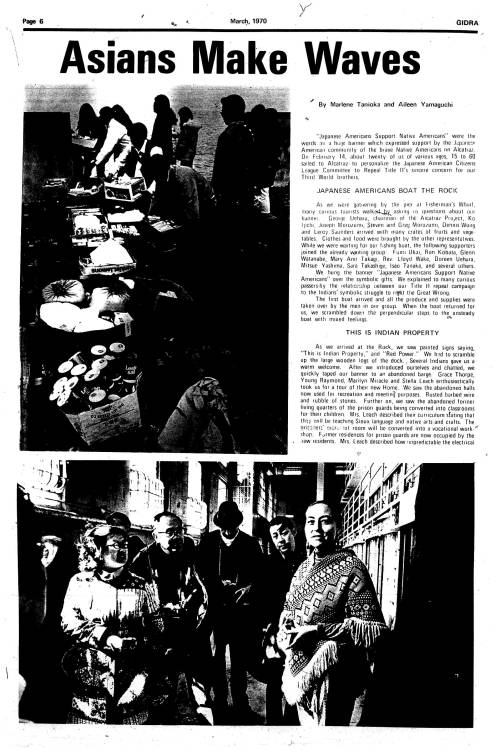 &ldquo;Asians Make Waves to Alcatraz&hellip;&rdquo; from Gidra, March 1970.&ldquo;