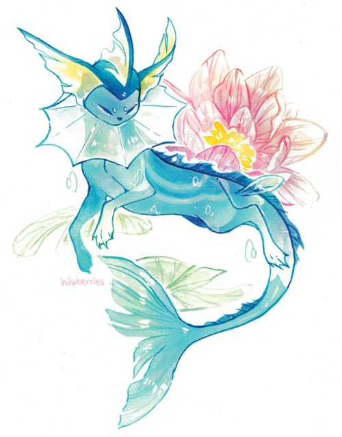 hawberries:eeveelutions + flowerspainted these for a print set!