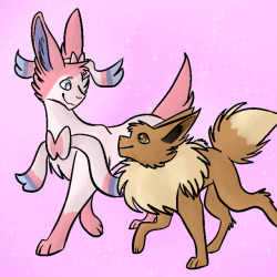 most-likely-daily-eevee:@dailysylveon maybe when I evolve, I could be a sylveon like you! &lt;3