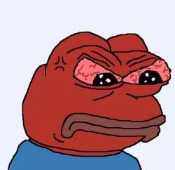 rarepepesblog: Rare Pepe 14: The Angriest Pepe of them all. Legend has it that staring into the Angr