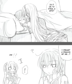 rxbd:  Comic by : 悠YuTranslation, Cleaning &amp; Typesetting: rxbd  Two random NegiToro shorts. Love how cute these two are. (Just get married already, gee!) And love how Meiko is such a ‘cool big sis’ figure, lol. 