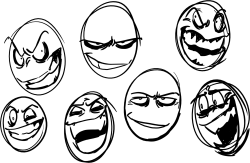 coulsart:  ok but something about drawing manic/cruel smiles just makes me happy and i dont have many characters that would wear expressions like this and it hurts 