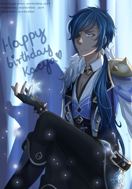 Happy birthday, Kaeya! <3Oh god, this week was so hectic, so I was drawing this in a rush. Please