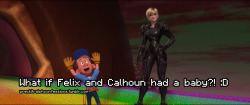 ampvee:  generictasensoldier:  wreckitralphconfessions:  &ldquo;What if Felix and Calhoun had a baby?! :D&rdquo;     GOD