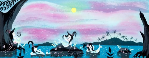 Mermaid Lagoon - Peter Panconcept Art By Mary Blair (c.1951)