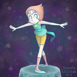 sierralillianart:    “Pearl”Steven Universe fan art by Sierra Lillian ArtMade in Photoshop CC 2015 This lovely space ballerina is a gift for my wonderful friend, @fragile-euphoria ​!!My first SU fan art! I watched the entire show within a week or