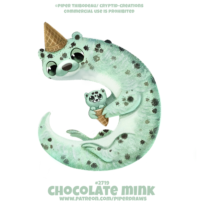 #2719. Chocolate Mink - Word Play
The “Dragon Draw” tutorial book is now available at  amzn.to/2Gx099L
Prints for sale: https://www.cryptidcreations.com/store/
For full res WIPs, art, videos and more: https://www.patreon.com/piperdraws
Twitter •...