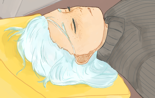 fiveminuterice:OFA taking a nap + a close up on his face because that’s what I spent the most time o