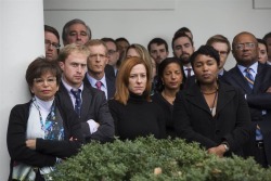 sixpenceee:  White house staff watching Obama
