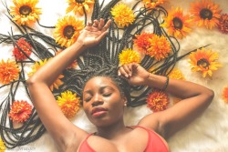 delamind:  ‘Urban Flora’ a series featuring the beauty of black women and flowers.   Celestimages.com