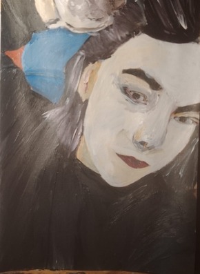 On The Left, You Can See My Sketch. With This Image, I Just Had The Idea That Instead Of Using Charcoal