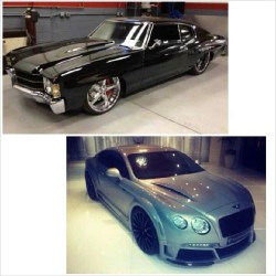 1jamhaitian:  My garage in just a few… #Chevy #Chevelle #Bentley #Continental #GTS #Goals