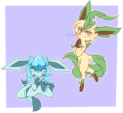 sentyespeon:    At the behest of my lovely patrons, and also kind of as a New Year’s thing; My OC/Pokesona Simon as the other eeveelutions!! He’s a huge nerd no matter what, but it’s kinda cute to think about how the different evolutions affect