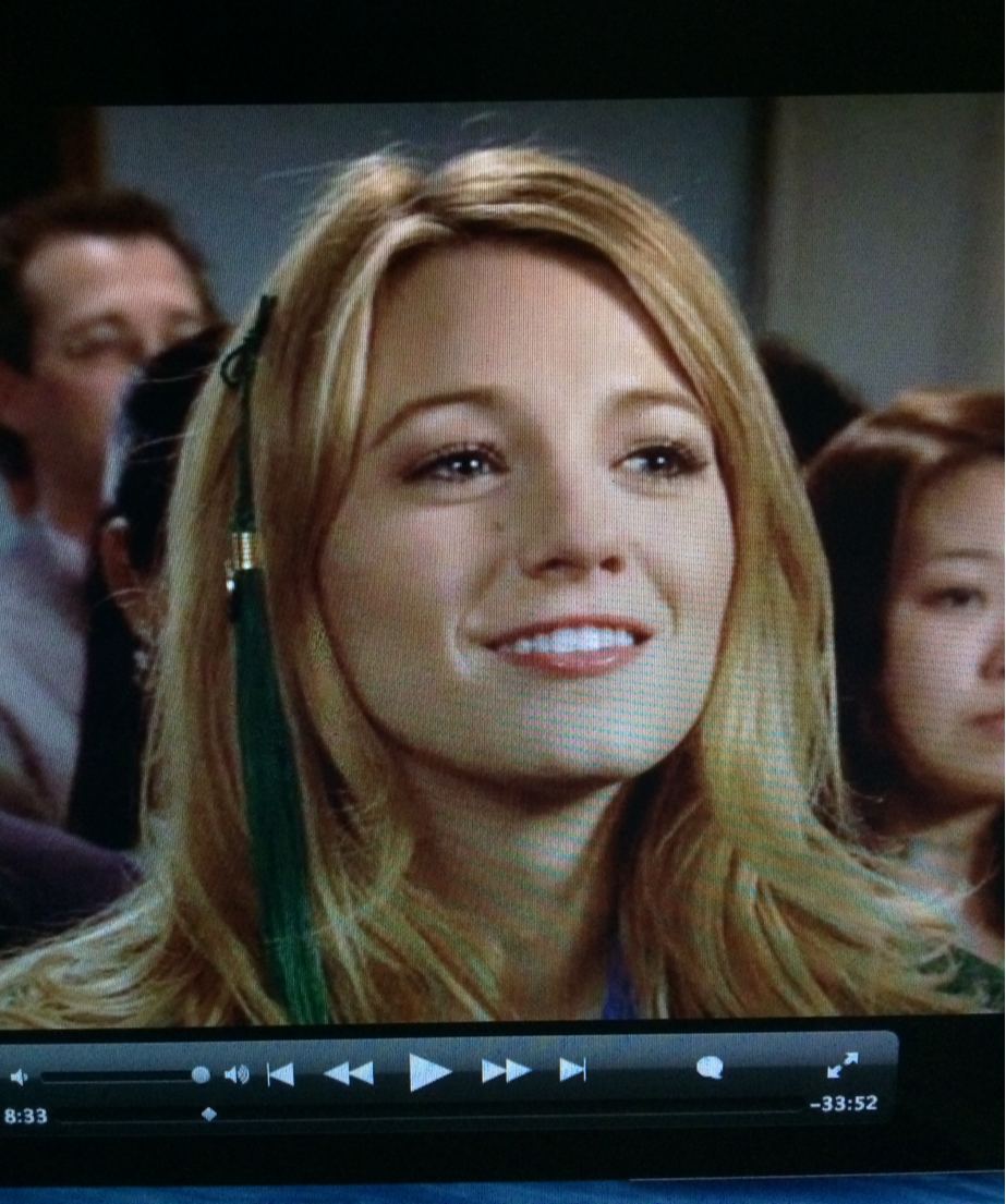 heidiblairmontag:  Only Serena could get away with not wearing a graduation cap and