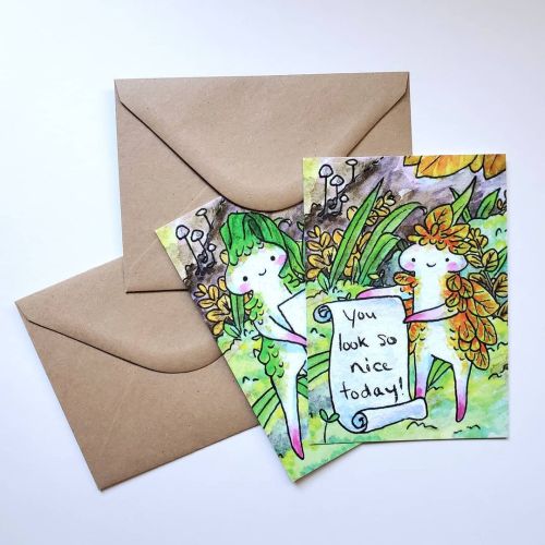 My shop has reopened for holiday shopping! I’ve got new postcards featuring my Feel-Good Sprig