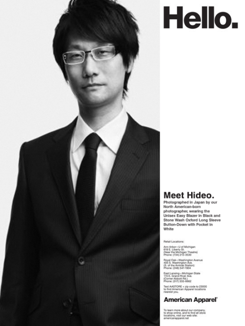 black-kojimist:Hideo Kojima for American Apparel.