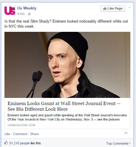 mxcleod:  For fucks sake Us Weekly he’s fourty two fucking years old. He’s going to do this thing called a g e i n g if you haven’t heard of it you’re in for a shock