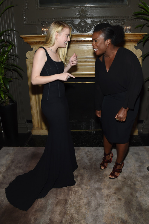 Dakota Fanning and Uzo Aduba attend the after party for &ldquo;American Pastoral&rdquo; host
