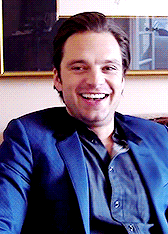 princeevans:Countdown to Sebastian Stan’s birthday with gifsets  [2 more weeks]↳Sebby laughing (｡♥‿♥