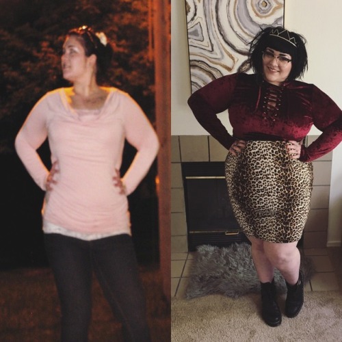 spookyfatbabepower:So this is me 5 years ago, at my thinnest, vs. me today. Back then, I’d just been