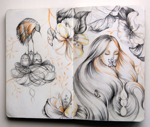 lohrien:  Sketchbook Project - Illustrations by Marjolein Caljouw part II (part I)