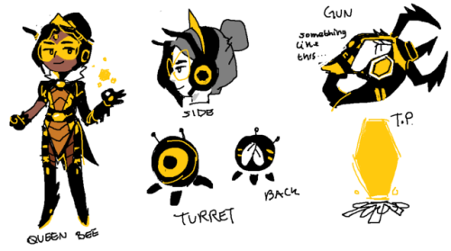 biluart:fast doodle of a symmetra bee skin concept… if dva and mei have them, then i can drea