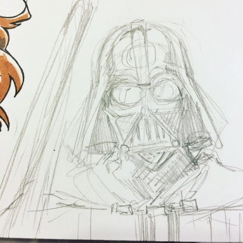 About to live stream inking in this Darth Vader