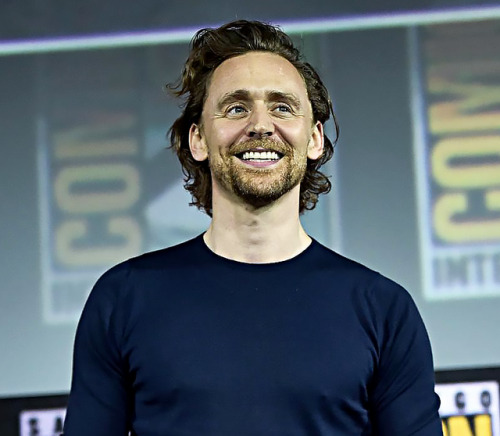 Tom Hiddleston during the Marvel Studios panel in Hall H at San Diego Comic Con, Saturday 20th July 