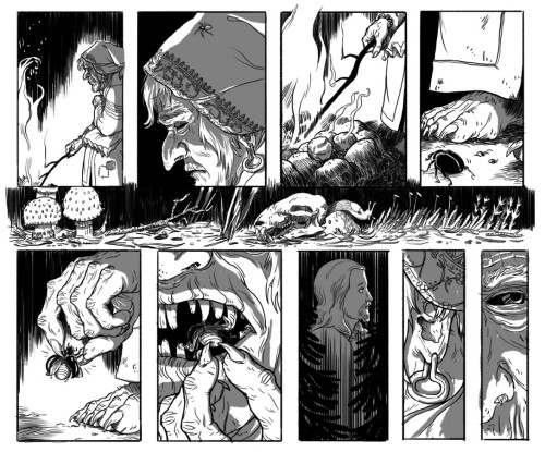 Redrawing An Older Mini Comic About Baba Yaga. Seems To Be Working So Far...