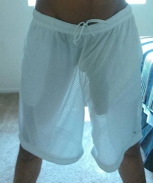 meshguys:  sexy guys with white mesh short