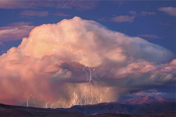 nubbsgalore:  photos by jeffrey sullivan around the border of california and nevada, which include those featuring lenticular clouds (3,6,9) and a time lapse of lighting from a cumulonimbus cloud (1). 