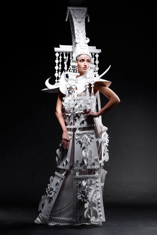 Mongolian fashions executed in paper by Asya Kozina (click to enlarge)