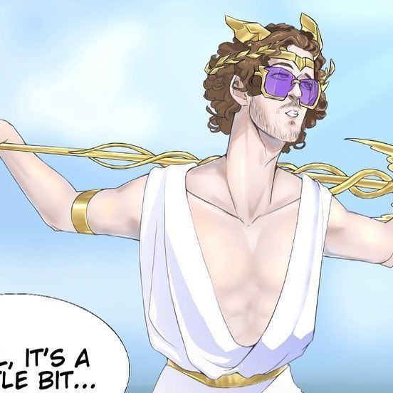 /mɪrtʃi/ on Instagram: "HERMES IN DA HOUSE or rather ON DA BOAT👌 with his epic glasses and staff
also why does his headpiece look like thor