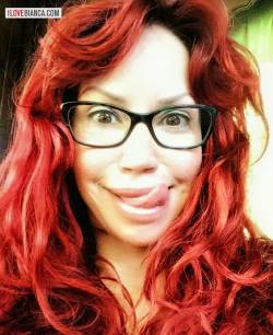 Funny faces: Sexy or Silly?  www.ilovebianca.com  #ilovebianca #biancabeauchamp #redhead #glasses #geek by biancabeauchampmodel