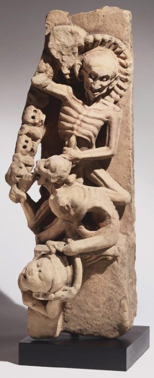 Raksashas, sculpture fragment from  north india