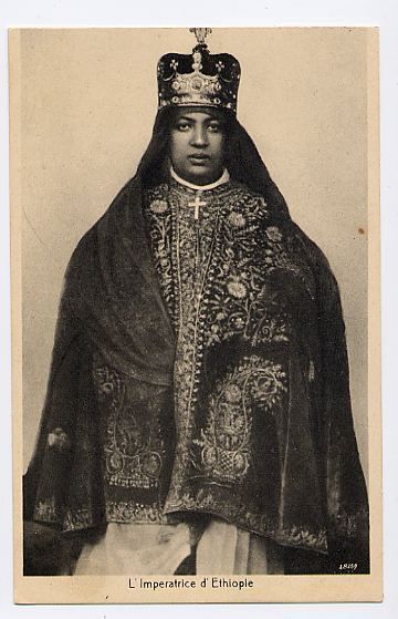 Emperor Haile Selassie I of Ethiopia and his wife, Empress Menen Asfaw, Queen of Queens of Judah. He