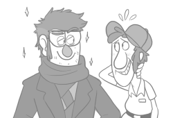 moonturtle6:  Ranger Mcgucket meets the Author again after so many years. (Personally, I believe he manged to keep his mouth shut about the supernatural around everybody, in order to keep himself safe from the Blind Eye Society)